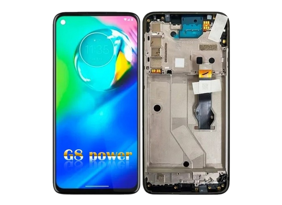 Tela Frontal Display Touch Moto G8 Power Xt2041 Com Aro Premium